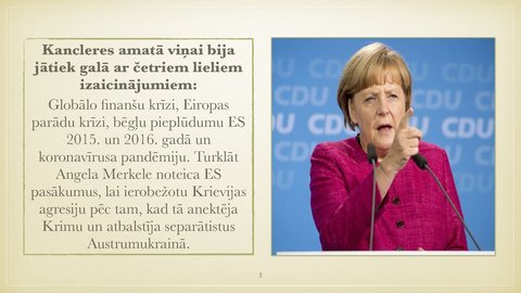 Presentations 'Angela Merkele kā pasaules līderis - apraksts', 3.