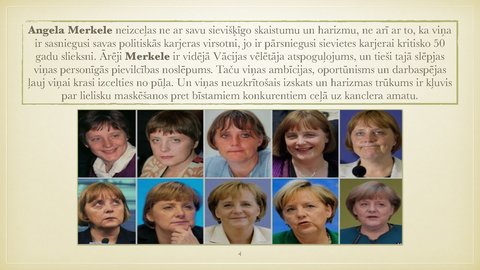 Presentations 'Angela Merkele kā pasaules līderis - apraksts', 4.
