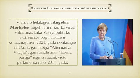 Presentations 'Angela Merkele kā pasaules līderis - apraksts', 7.