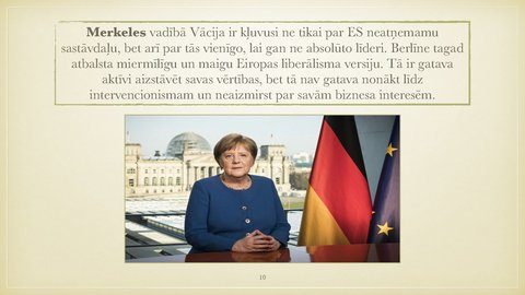 Presentations 'Angela Merkele kā pasaules līderis - apraksts', 10.