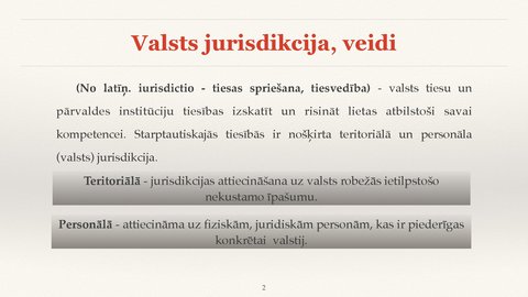 Presentations 'Valsts jurisdikcijas jēdziens', 2.