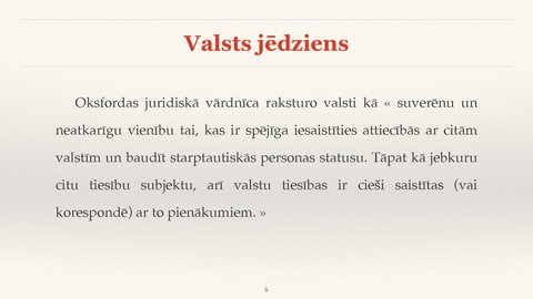 Presentations 'Valsts jurisdikcijas jēdziens', 6.