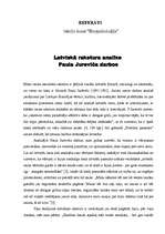 Research Papers 'Latviskā rakstura analīze Paula Jureviča darbos', 1.