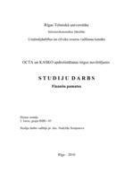 Research Papers 'OCTA un KASKO apdrošināšanas tirgus novērtējums', 1.