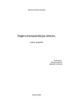 Research Papers 'Orgānu transplantācijas vēsture', 1.