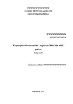 Research Papers 'Uzņemējdarbības attīstība Latgalē no 2009. līdz 2012.gadam', 1.