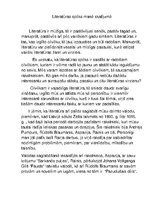 Essays 'Literatūras spēks manā skatījumā', 1.