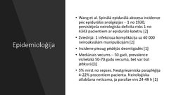 Presentations 'Spināls epidurāls abscess pēc epidurālas analgēzijas', 2.