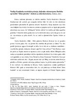 Essays 'Vasilija Kandinska teorētiskie principi, daiļrades raksturojums. Darbība apvienī', 1.