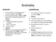 Presentations 'Economics of Denmark and Luxembourg', 3.