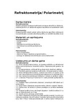 Samples 'Refraktometrija, polarimetrija', 1.