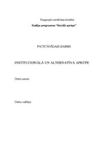 Research Papers 'Institucionālā un alternatīvā aprūpe', 1.