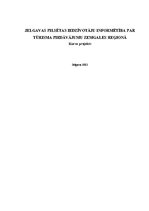 Research Papers 'Jelgavas pilsētas iedzīvotāju informētība par tūrisma piedāvājumu Zemgales reģio', 1.