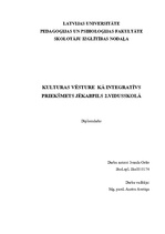 Research Papers 'Kultūras vēsture kā integratīvs priekšmets Jēkabpils 2.vidusskolā', 1.