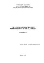 Research Papers 'The Lexical Approach and Its Implementation in the Classroom', 1.