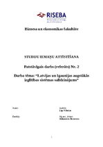 Research Papers 'Latvijas un Igaunijas augstākās izglītības sistēmas salīdzinājums', 1.