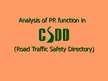 Research Papers 'Analysis of PR function in CSDD', 11.