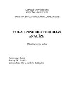 Research Papers 'Nolas Penderes teorijas analīze', 1.