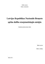 Research Papers 'Latvijas Republikas Nacionālo bruņoto spēku dalība starptautiskajās misijās', 1.