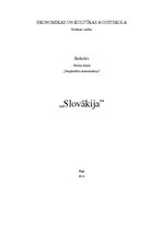 Research Papers 'Starpkultūru komunikācija - Slovākija', 1.