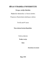 Essays 'Tiesu sistēma Latvijas Republikā', 1.