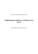 Research Papers 'English Language Significance in Finding a Job in Latvia', 1.