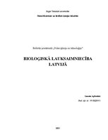 Research Papers 'Bioloģiskā lauksaimniecība Latvijā', 1.