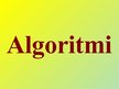 Presentations 'Algoritmi', 1.