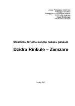 Research Papers 'Dzidras Rinkules-Zemzares dzeja bērniem', 1.