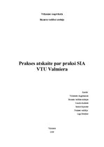 Practice Reports 'Prakse SIA "VTU Valmiera"', 1.