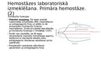 Presentations 'Hemostāzes traucējumi intensīvajā terapijā un anestezioloģijā. Koagulācijas sist', 8.