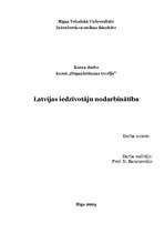 Research Papers 'Latvijas iedzīvotāju nodarbinātība', 1.