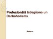 Presentations 'Profesionālā izdegšana un darbaholisms', 1.
