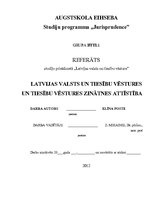 Research Papers 'Latvijas valsts un tiesību vēstures un tiesību vēstures zinātnes attīstība', 1.