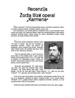 Essays 'Recenzija par Žorža Bizē operu "Karmena"', 1.