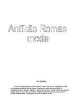 Research Papers 'Antīkās Romas mode', 1.