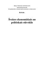 Research Papers 'Šveices ekonomiskais un politiskais stāvoklis', 1.