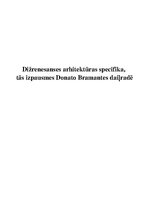 Summaries, Notes 'Dižrenesanses arhitektūras specifika, tās izpausmes Donato Bramantes daiļradē', 1.