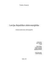 Research Papers 'Latvijas Republikas elektroenerģētika', 40.
