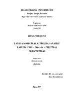 Research Papers 'Lauksaimniecības attīstības analīze Latvijā (1995.–2004.g.) un attīstības perspe', 1.