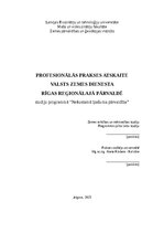 Practice Reports 'Profesionālās prakses atskaite Valsts zemes dienesta Rīgas reģionālajā pārvaldē', 1.