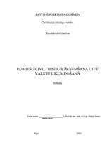 Research Papers 'Romiešu civiltiesību pārņemšana citu valstu likumdošanā', 1.