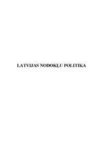 Research Papers 'Latvijas nodokļu politika un brīvās ekonomiskās zonas', 1.