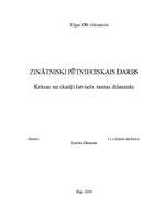Research Papers 'Krāsu un skaitļu semantika latviešu folklorā', 1.