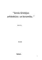 Research Papers 'Senās Grieķijas arhitektūra un keramika', 1.