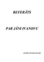 Research Papers 'Jānis Ivanovs', 1.