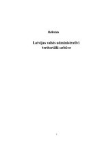 Research Papers 'Latvijas valsts administratīvi teritoriālā uzbūve', 1.