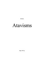 Research Papers 'Atavisms', 1.