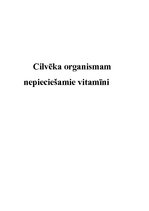 Research Papers 'Cilvēka organismam nepieciešamie vitamīni', 1.