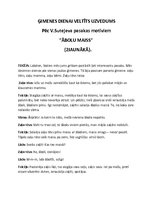 Summaries, Notes 'Ģimenes diena - ābolu maiss', 1.